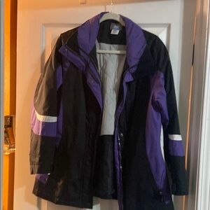 Women's Black and Purple Jacket